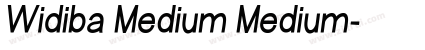 Widiba Medium Medium字体转换